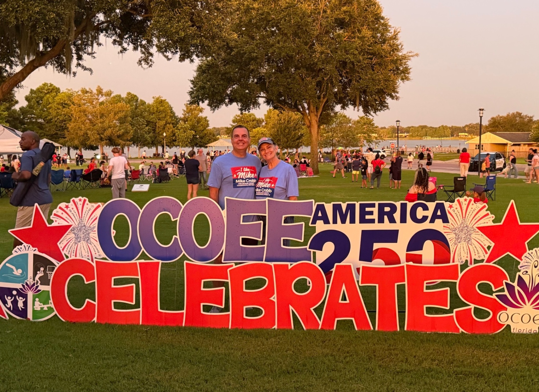 Mike and Pamela Crabb at Ocoee Celebrates America 250